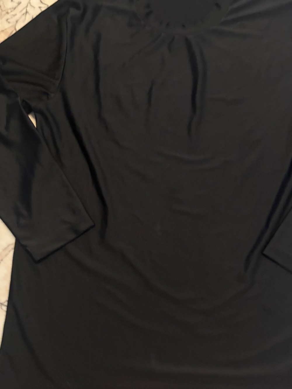Black rash-guard Polyester-Spandex long sleeve Top - Small